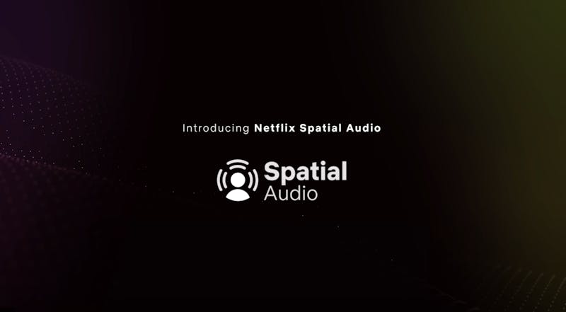 Screenshot van Spatial Audio-logo op Netflix.