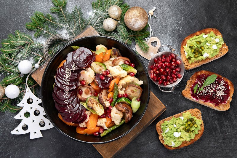 Vegetarisch kerstdiner