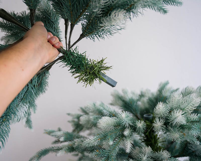 Kunstkerstboom uit elkaar halen