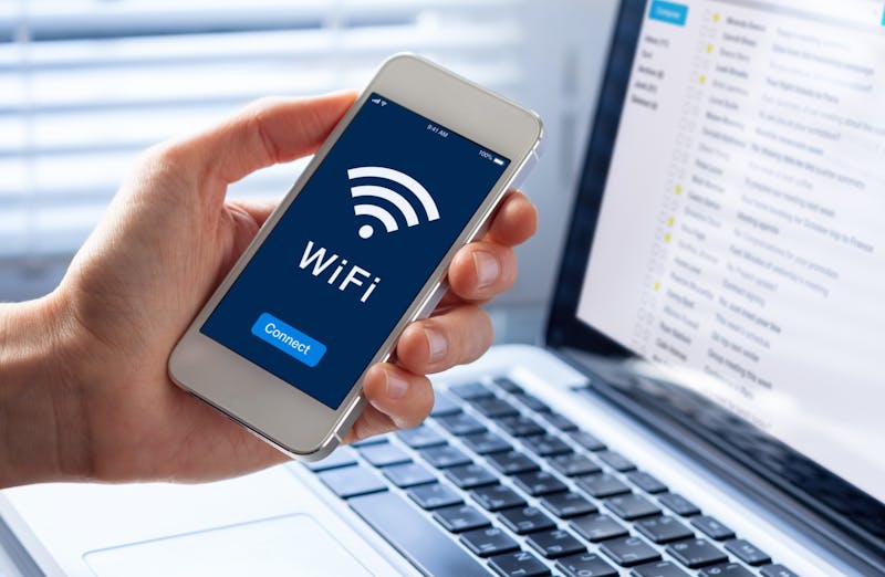 Wifi smartphone en laptop