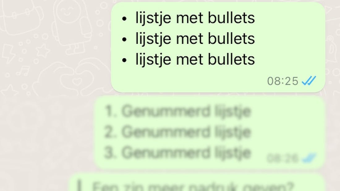 Nieuw: zo maak je lijstjes in WhatsApp