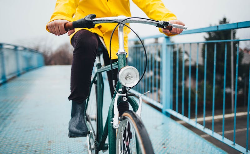 Fietsen in de regen