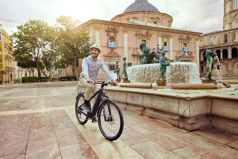 Man op Shimano-fiets in Rome