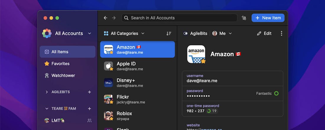 1Password voor Mac ondersteunt native apps