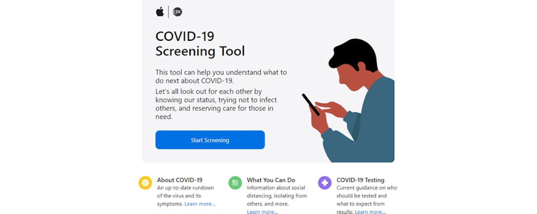 Apple lanceert corona-diagnosesite