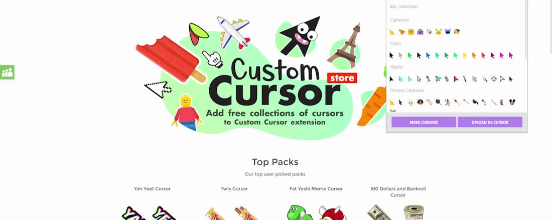 Chrome-extensie Custom Cursor