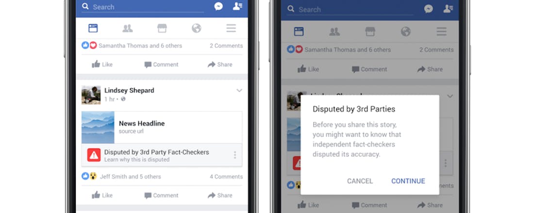 Facebook waarschuwt duidelijker voor nepnieuws
