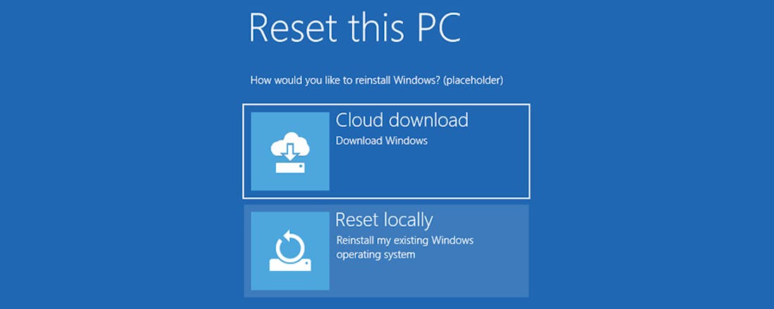 Windows 10 straks zonder opslagmedium te herinstalleren