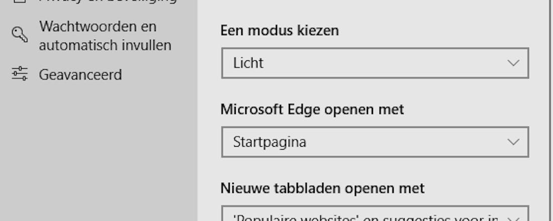 Microsoft verwijdert voorkeursmelding Edge
