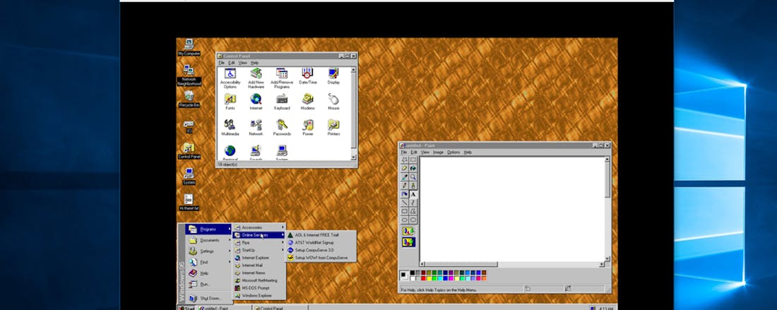 Windows 95-app uit voor Windows 10, macOS en Linux
