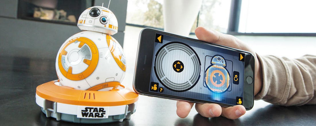Rollende BB-8 droid uit Star Wars met app te besturen