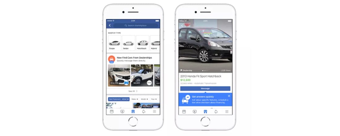 Auto (ver)kopen kan straks ook op Facebook