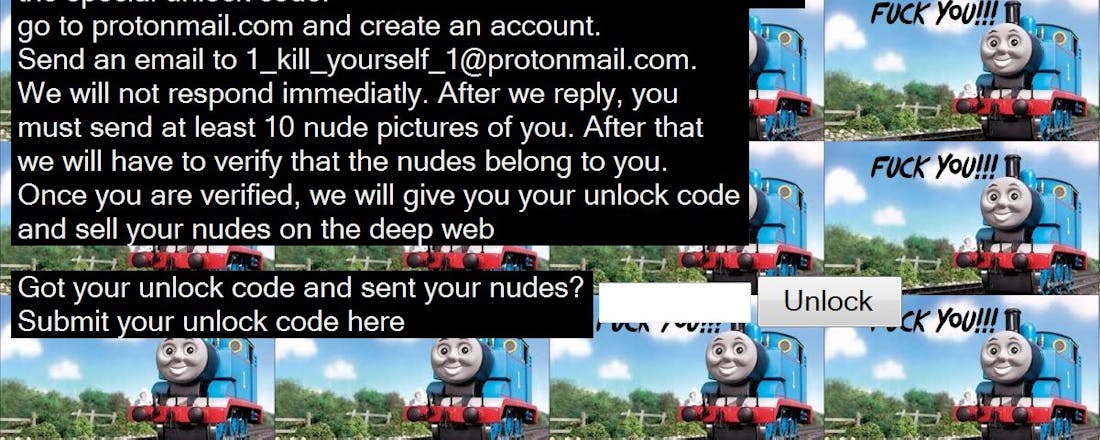 Bijzondere vorm van ransomware vraagt om naaktfoto's slachtoffers