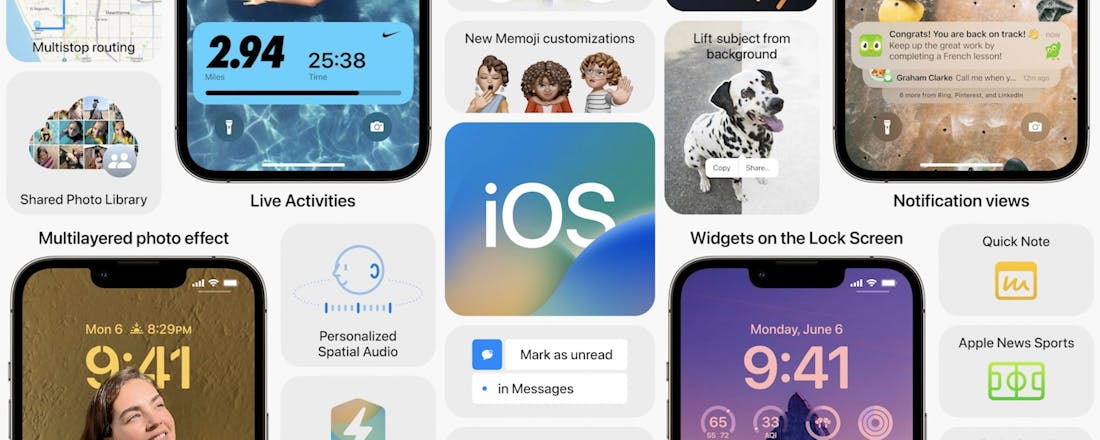 iOS 16 en watchOS 9: de belangrijkste veranderingen