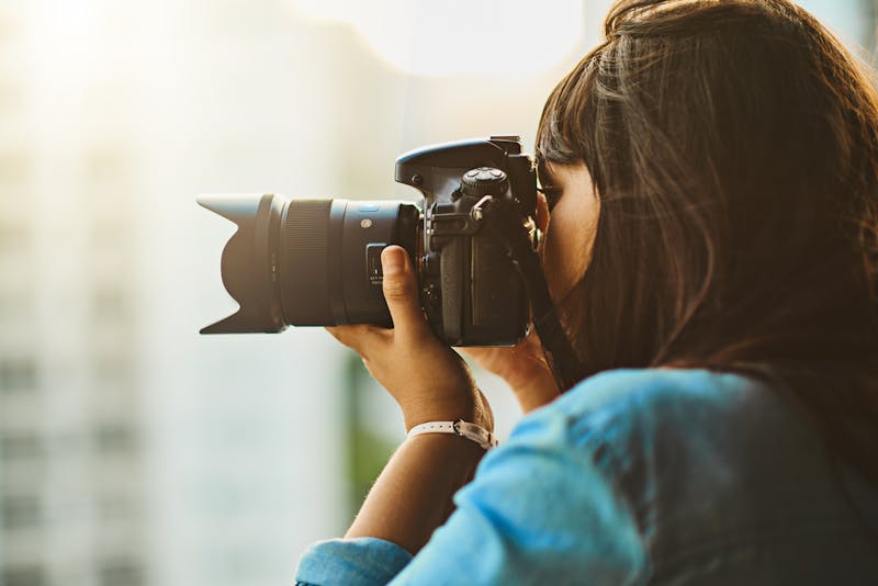 Vrouw met camera