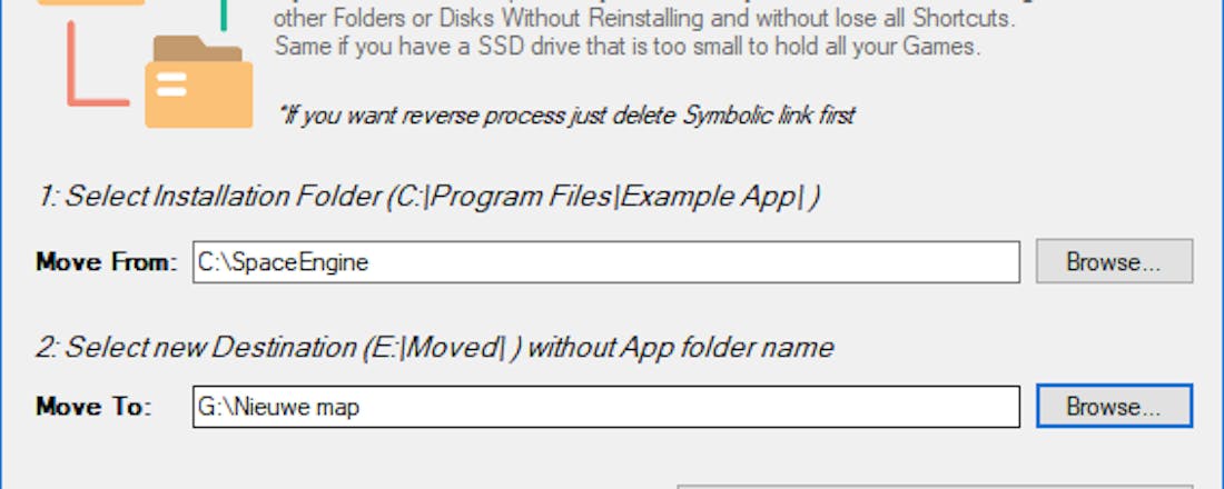 foldermove.png FolderMove - Verplaats programma’s eenvoudig naar een andere schijf