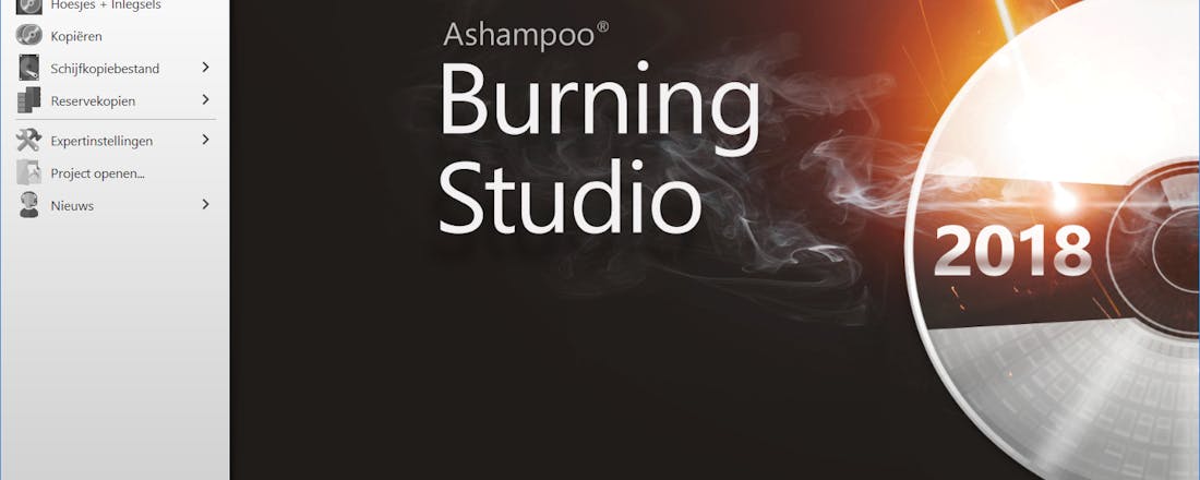 bs2018.png Ashampoo Burning Studio 2018 Free - Zet je schijfjes in vuur en vlam