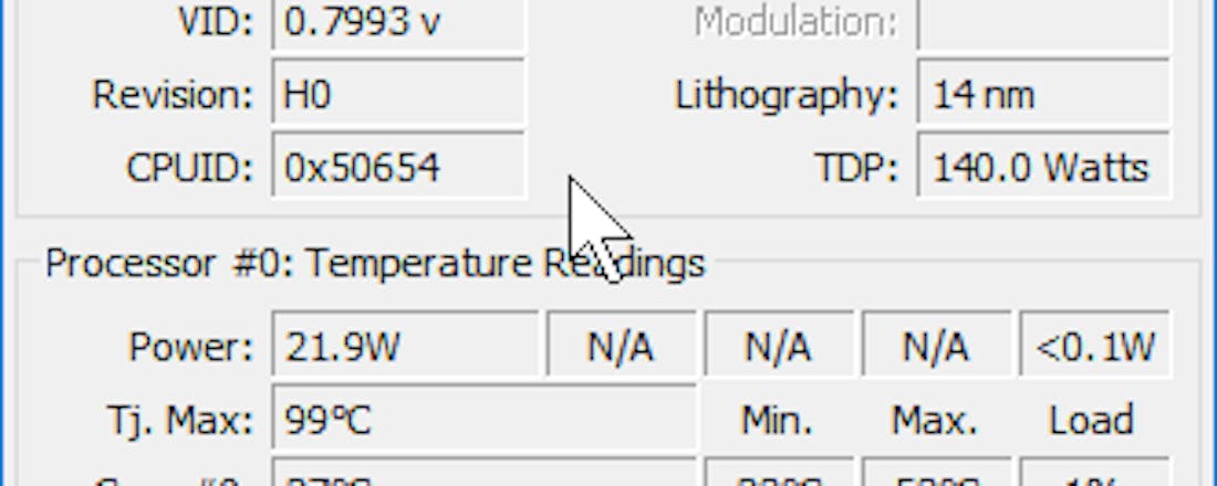 coretemp.png Core Temp - Houdt je je uw processorkernen een beetje koel?
