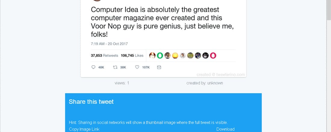 tweeterino.png Tweeterino - Maak je eigen nepnieuws