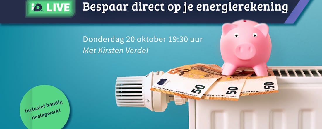Meld je gratis aan voor de livestream Energie besparen op donderdag 20 oktober om 19:30