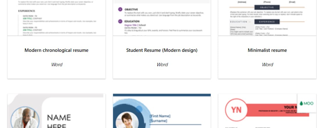 wordresume_4Ub55aL.png CV maken in Word