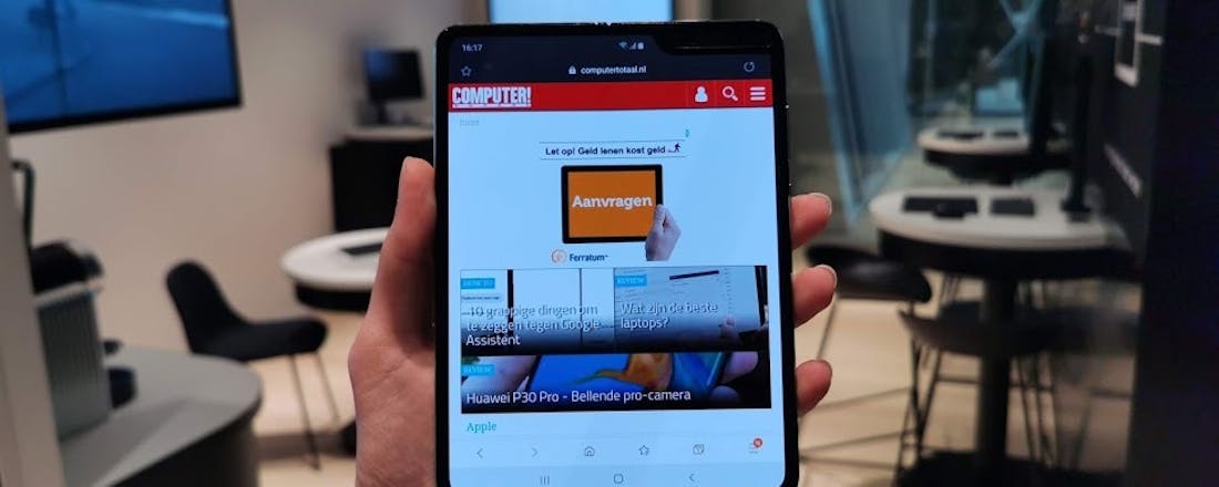 Samsung Galaxy Fold Zo werkt de opvouwbare Samsung Galaxy Fold-smartphone