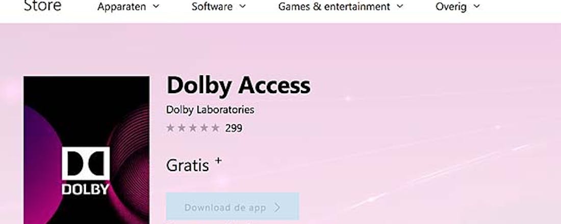 dolby.jpg Surround-sound in Windows 10 zonder Dolby Atmos