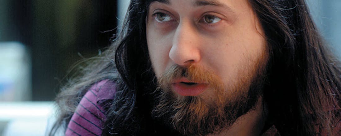 open_nCLBCG8.jpg Opensource-voorvechter Richard Stallman praat zich in de problemen