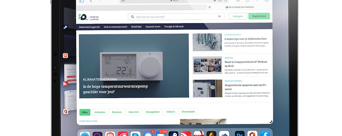 Stage Manager in actie op iPad Pro M1 Aan de slag met Stage Manager in iPadOS 16