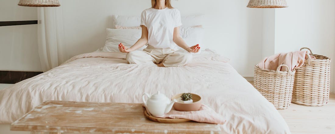 Bed mindfulness Met deze kleuren en indeling breng je sfeer én rust in de slaapkamer