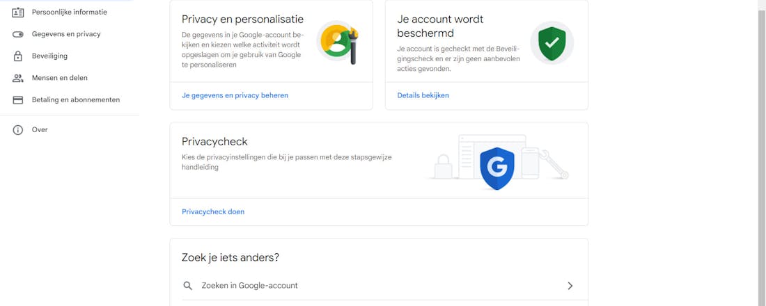 Google-account? Met de privacychecktool houd je je gegevens zo privé mogelijk