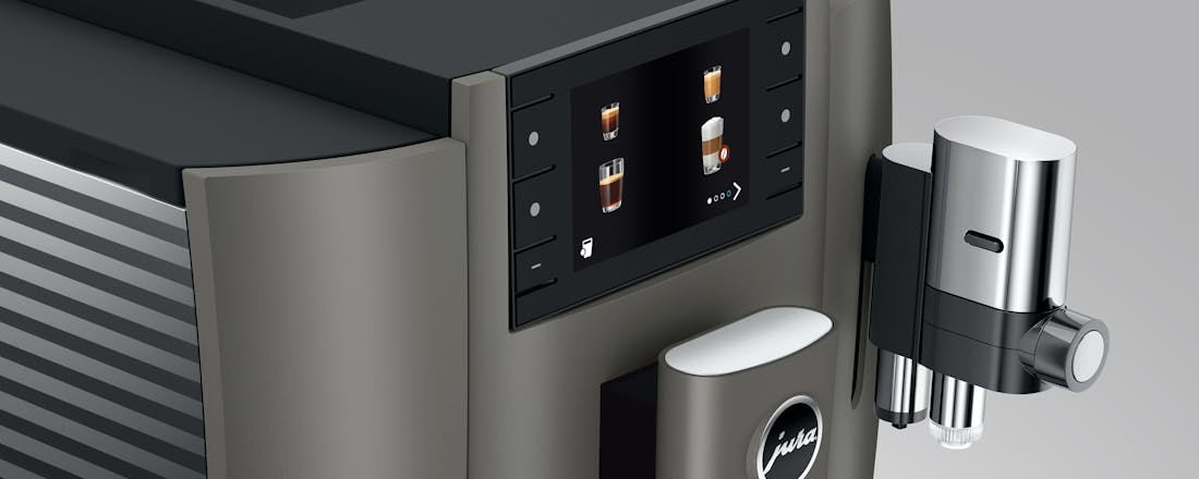 Jura E8 Bereik met één druk op de knop koffiebarkwaliteit met de JURA E8