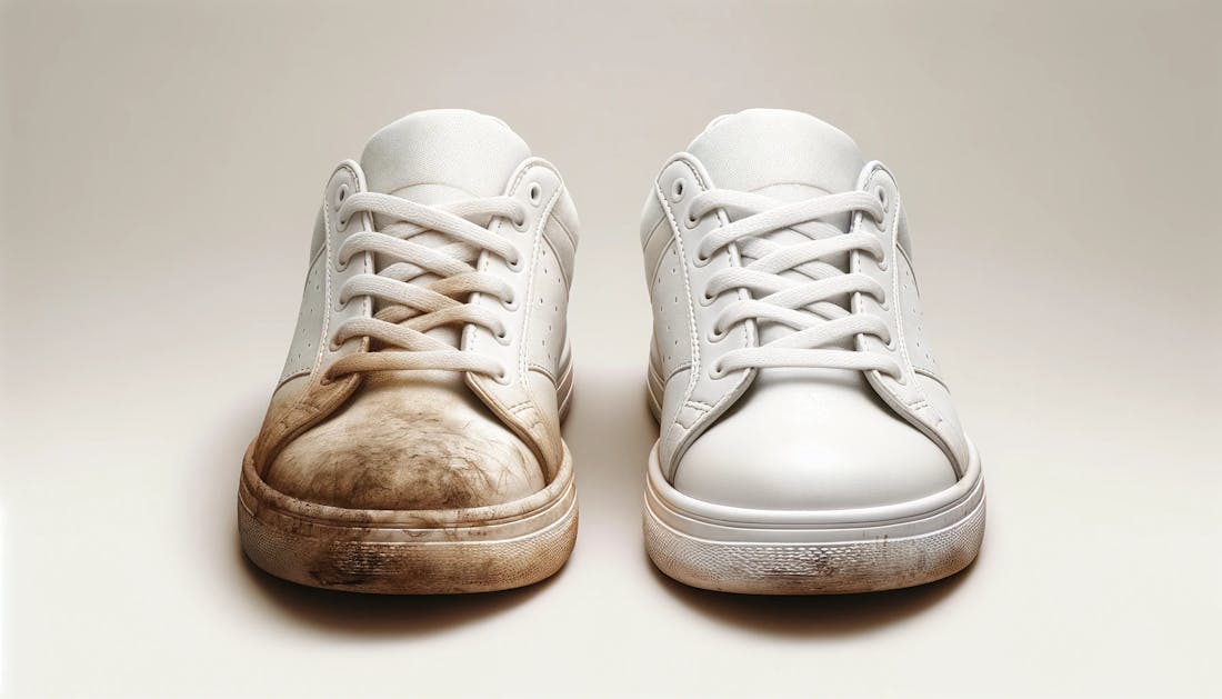 Hoe krijg je witte sneakers weer wit sale
