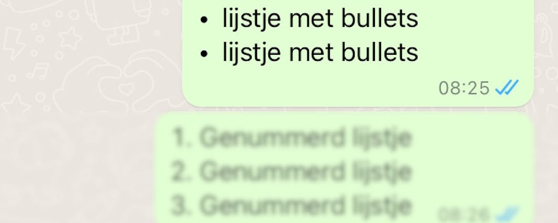 Nieuw: zo maak je lijstjes in WhatsApp