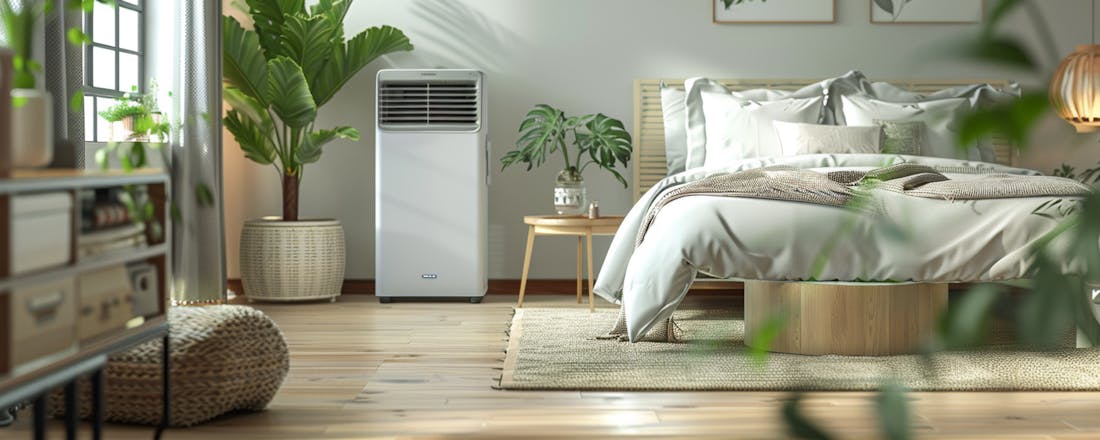 Een slaapkamer met mobiele airco Mobiele airco of vaste airco kopen - zo maak je de beste keuze!