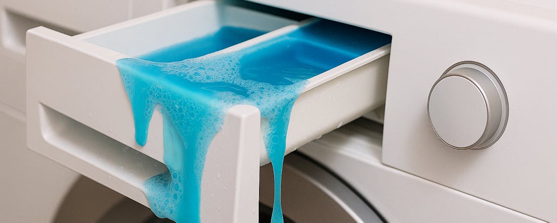 Overlopend wasmiddelenbakje Nooit meer te veel wasmiddel: zo werkt automatisch doseren in je wasmachine