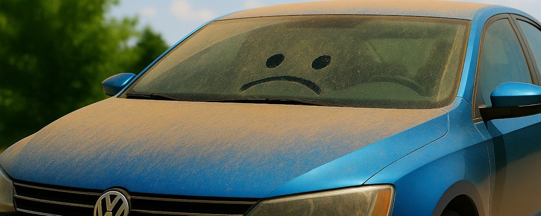 Stoffige auto Van Saharazand tot stuifmeel:  zo krijg je je auto, ramen en zonnepanelen weer schoon