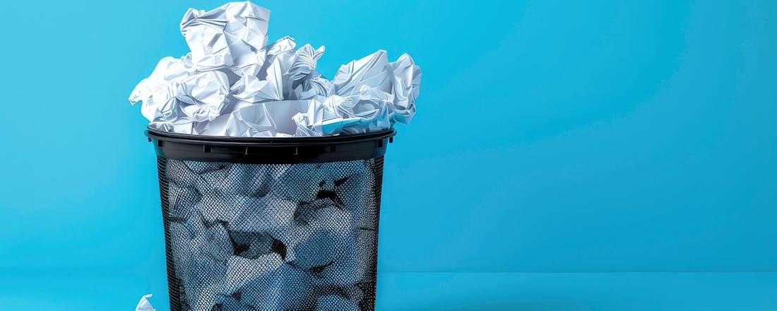 Smetteloos bureaublad: weg met de prullenbak