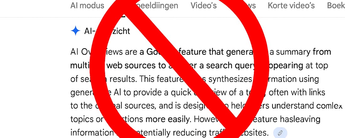 Geen zin in AI-reacties van Google? Zo krijg je weer echte zoekresultaten