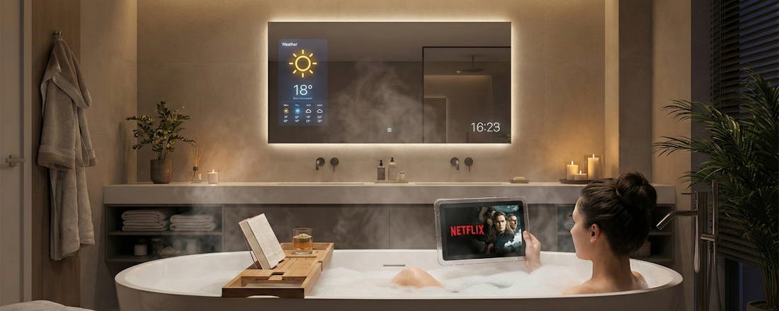 Netflixen in bad en het weerbericht op je spiegel: 18x de leukste tech voor de badkamer