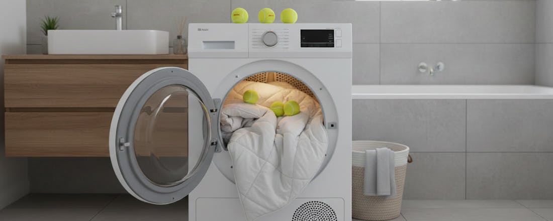 Dekbed in de wasdroger: helpt een tennisbal echt?