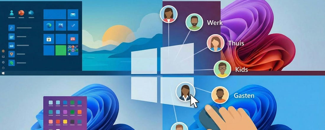 Accountbeheer in Windows: iedereen zijn eigen omgeving