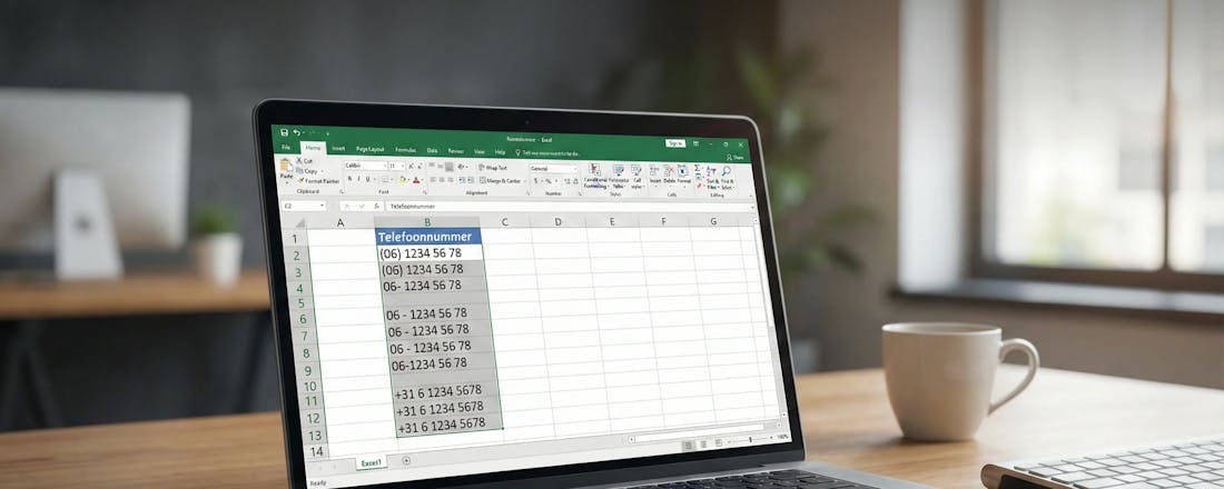 Haakjes, spaties of streepjes: zo stel je je eigen telefoonnotatie in Excel in